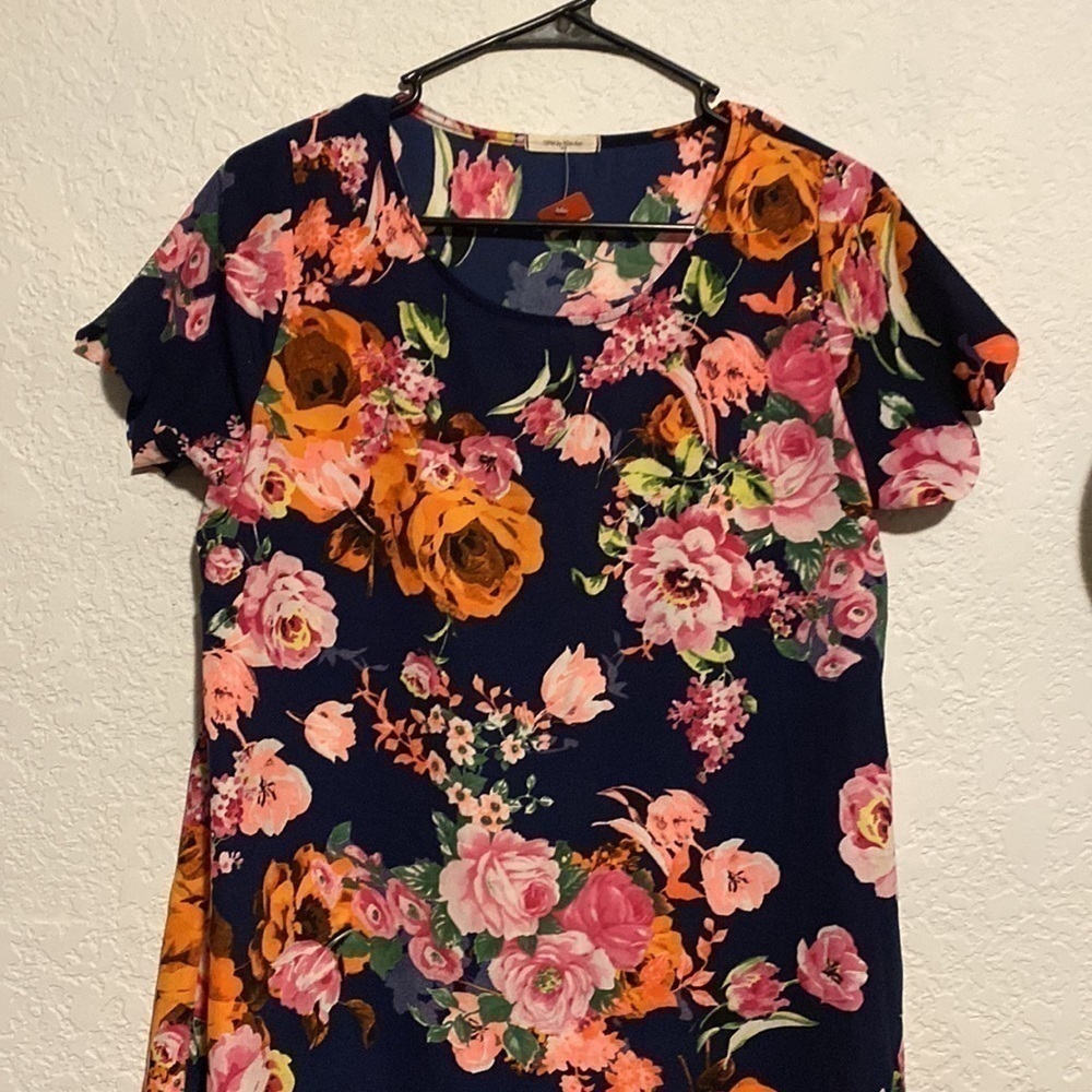 12 pm by Mon Ami USA floral short sleeve dress small - Picture 2 of 7